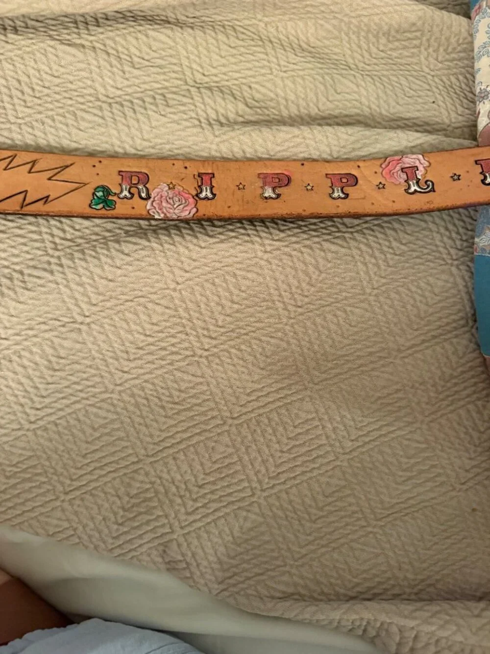 H&H Grateful Dead Handtooled Leather Belt 